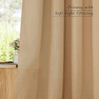 NICETOWN Rustic Linen 144 inch Long Curtains - Image 5