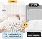 Allewie Queen Size Storage Bed Frame, Vertical Channel Tufted Adjustable - Image 7