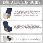100% Waterproof Sectional Recliner Couch Covers - Image 7