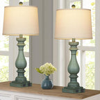 Cinkeda 29" Tall Table Lamp for Living Room Set of 2, Vintage Bedside - Image 7