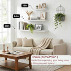 SAUMONIERES Floating Shelves Wall Shelf Solid Wood - Image 7