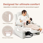 MAMAZING Lullapod Power Nursery Recliner Rocking Chair, Triple Motor Power - Image 4