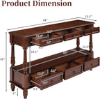 Vintage Solid Wood Console Table - Image 2