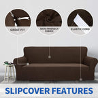 ZNSAYOTX 1 Piece Jacquard Chair Slipcovers - Image 5