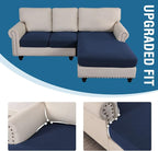H.VERSAILTEX Sectional Couch Covers 3 Pieces Sofa Seat Cushion Covers L Shape - Image 7