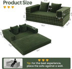 COMAX Futon Sofa Bed, 4‑in‑1 Convertible Sofa Bed, Folding Boneless Couches - Image 2