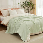 EMME Muslin Blankets for Adults Throw Blanket for Couch Breathable Gauze Soft - Image 3