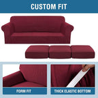 H.VERSAILTEX 4 Piece Stretch Sofa Covers - Image 4
