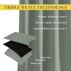 NICETOWN Blackout Sage Green Curtains 84 inch Length 2 Panels Set - Image 2