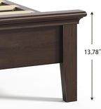 Lifezone King Bed Frame with Headboard, Solid Wood Bed Frame King Size with - Image 13