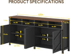knoworld 63'' Buffet Sideboard - Image 2