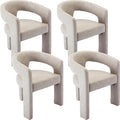 BESTANO Set of 4 Modern PU Leather Upholstered Dining Chairs by BESTANO