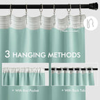 MIULEE Aqua Back Tab Blackout Curtains 52x102 Inch Long 2 Panels Set | Rod - Image 3