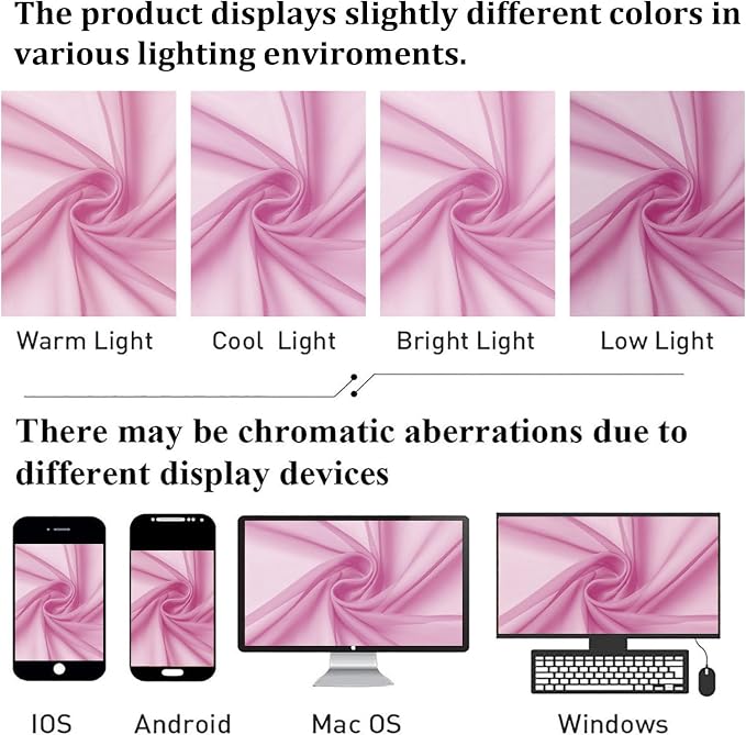 Light Pink Sheer Curtains 63 Inch Length 2 Pcs, Dual Rod Pockets Light - Image 7