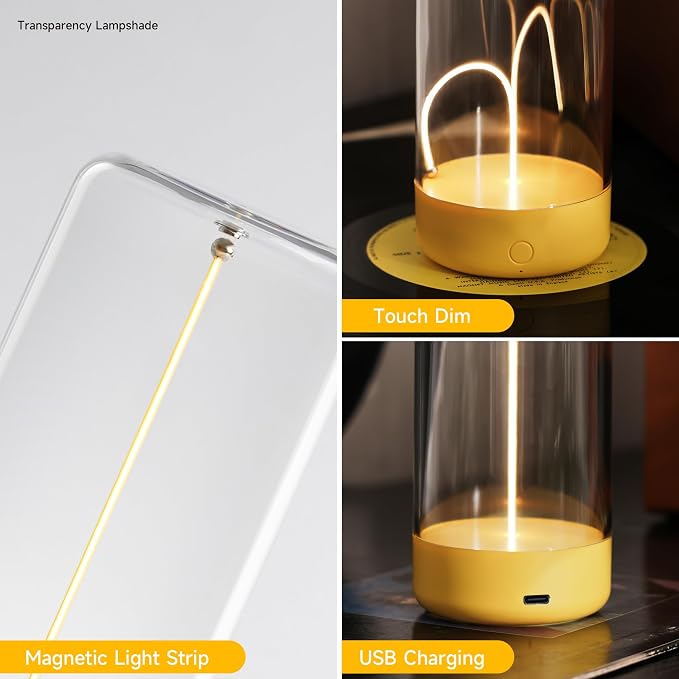AUGE LIGHT Mini Minimalist Table Lamp Cordless Lamp Rechargeable Table Lamp - Image 4
