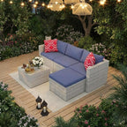 5-Piece Outdoor Sectional Sofa Set, Outdoor Patio Set Sectional Sofa, - Image 3