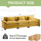 Oprisen 120" Modular Sectional Sofa, Comfy Cloud Couch Sectional Sofa, Chenille - Image 2