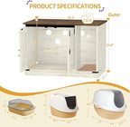 Hzuaneri Cat Litter Box Enclosure, Hidden Litter Box Cabinet Furniture - Image 4
