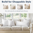 MIULEE 30x30 Euro Pillow Inserts, Double-Layer Down-Proof Cotton Cover - Image 4