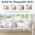MIULEE 18x18 Pillow Inserts, Double-Layer Down-Proof Cotton Cover, Decorative - Image 4