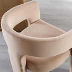 BESTANO Set of 4 Modern Velvet Fabric Upholstered Dining Chairs - Image 6