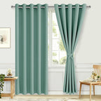 Blackout Curtains for Bedroom, Sage Green, 60 x 84 Inch, 2 Panels | Thermal by Hiasan