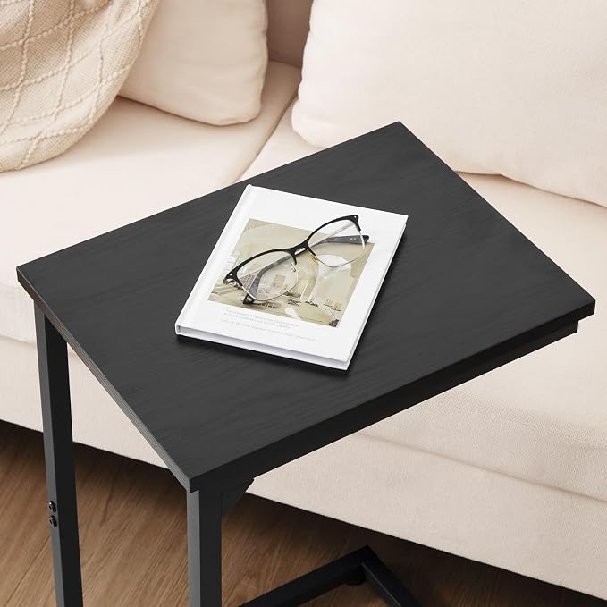 AMHANCIBLE C Shaped End Table, Couch Tables that Slide Under, TV Tray Snack - Image 5