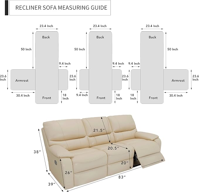 Easy-Going Recliner Sofa Cover, Reversible Couch Cover - Image 6