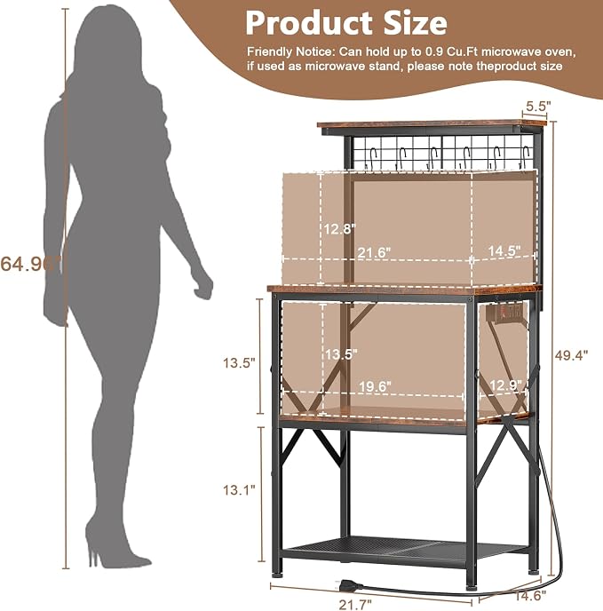 Furologee Kitchen Bakers Rack - Image 3