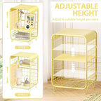 APEXCHASER Cute Nightstand, Metal Side Table, 3-Tier Modern End Table - Image 4