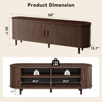 58" Mid Century Modern TV Stand - Image 3