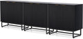 EYYTHUNG Fluted Storage Cabinets Set of 3, Sideboard Buffet Cabinet Modern by EYYTHUNG