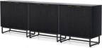 EYYTHUNG Fluted Storage Cabinets Set of 3, Sideboard Buffet Cabinet Modern by EYYTHUNG