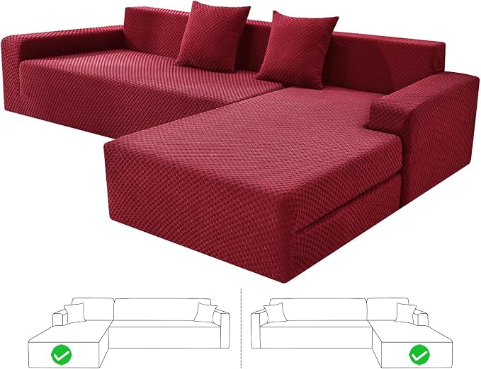 ZNSAYOTX Sectional Couch Covers, Stretch Jacquard Slipcovers by ZNSAYOTX