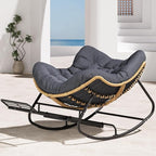 SWITTE Outdoor Papasan Rocking Chair - Image 6
