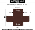 U-NICE HOME Reversible Oversized 28''Chair Covers, Dark Grey/Light Grey | - Image 6
