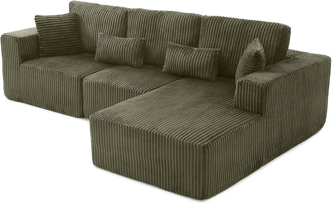 110" Cloud Sectional Couch, Modular Sectional Sofa - Image 7