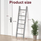 Honest Blanket Ladders for The Living Room, 6-Tier Blanket Holder, Wall-Leaning - Image 3