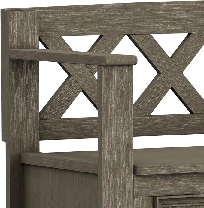 SIMPLIHOME Amherst Entryway Storage Bench - Image 6