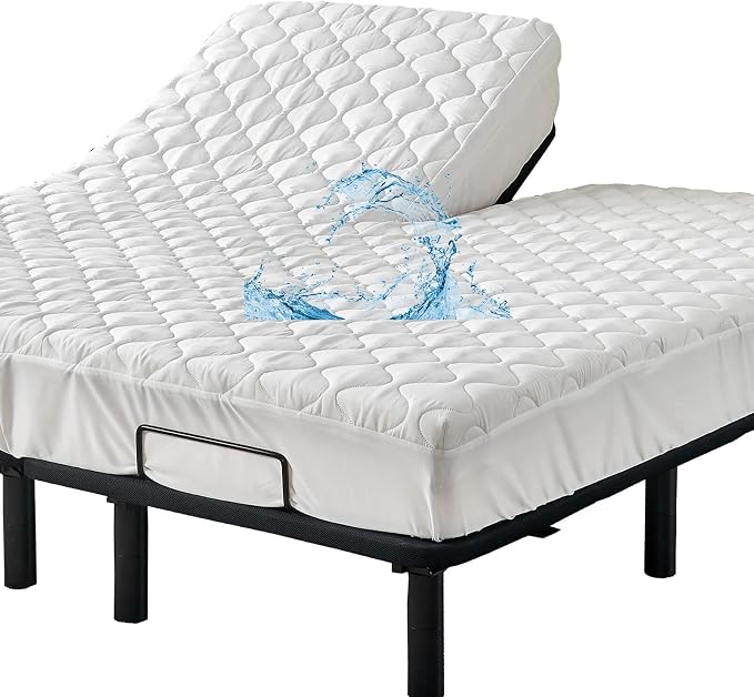 Quilted 28-30" Split Top California King Mattress Protector Pad by Kingnex