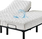 Quilted Waterproof Split Top California King Mattress Protector Pad by Kingnex