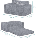 Serta Perfect Sleeper Personalized Extra Wide Convertible Sofa to Lounger - Image 3