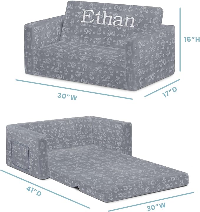 Serta Perfect Sleeper Personalized Extra Wide Convertible Sofa to Lounger - Image 3