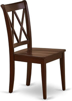 East West Furniture CLC-MAH-W Clarksville Dining Chairs - Image 5