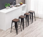 HAOBO Home 24" Backless Metal Counter Stool Height Bar Stools, Barstools - Image 8