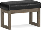 SIMPLIHOME Milltown Small Ottoman Bench by SimpliHome