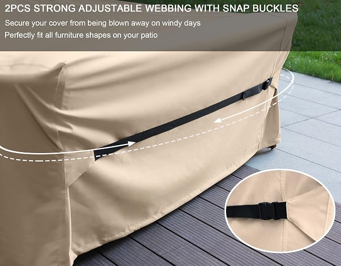 Patio Furniture Set Covers Waterproof Patio Conversation Sets Cover Heavy Duty - Image 5