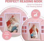 Kids Play Tent Indoor: with Mat, Tassel Garland, Star Lights - Image 4