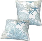 Nautical Coastal Throw Pillow Covers 20x20 Set of 2, Beach Themed Ocean - Image 8