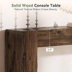 Solid Wood Console Table, 63-Inch Farmhouse Sofa Table Behind Couch - Image 5